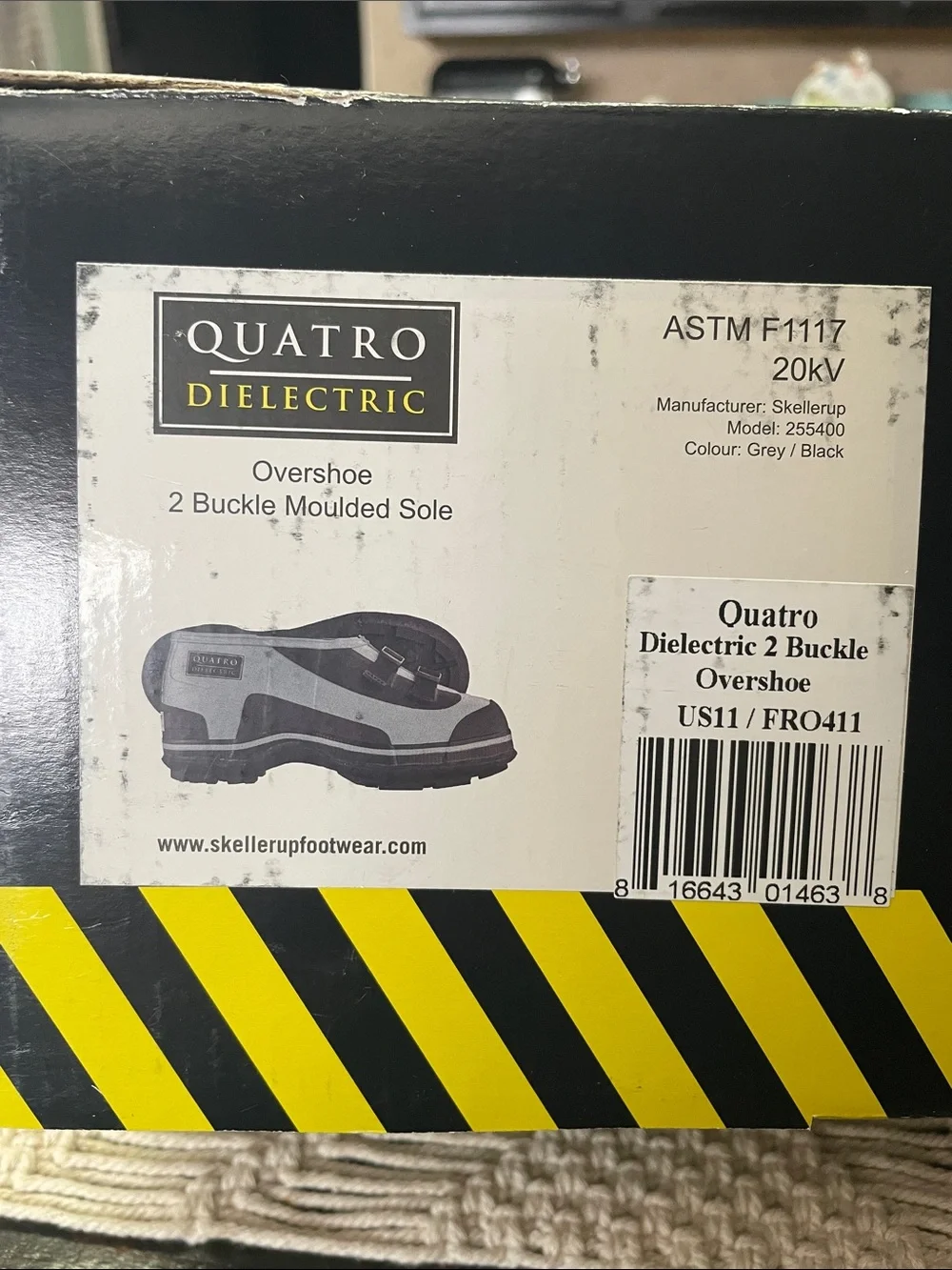 Skellerup Quatro Dielectric 2 Buckle Overshoe Safety Size 11. New!